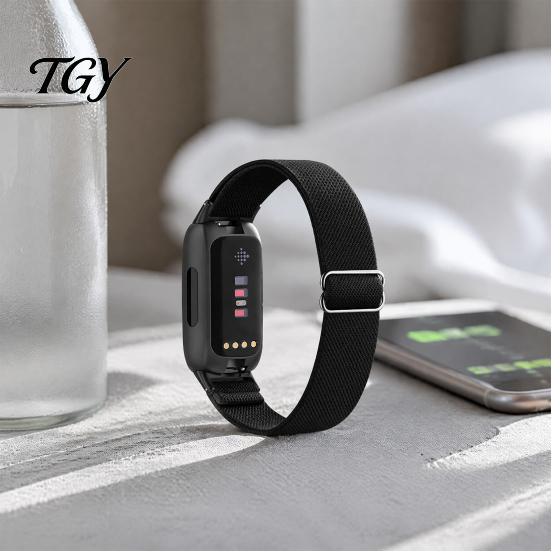 Lightweight Replacement Wrist Strap Elastic Nylon Watch Bands for Fitbit Inspire 3, Adjustable Quick Release Band Breathable Woven Sports Wristband