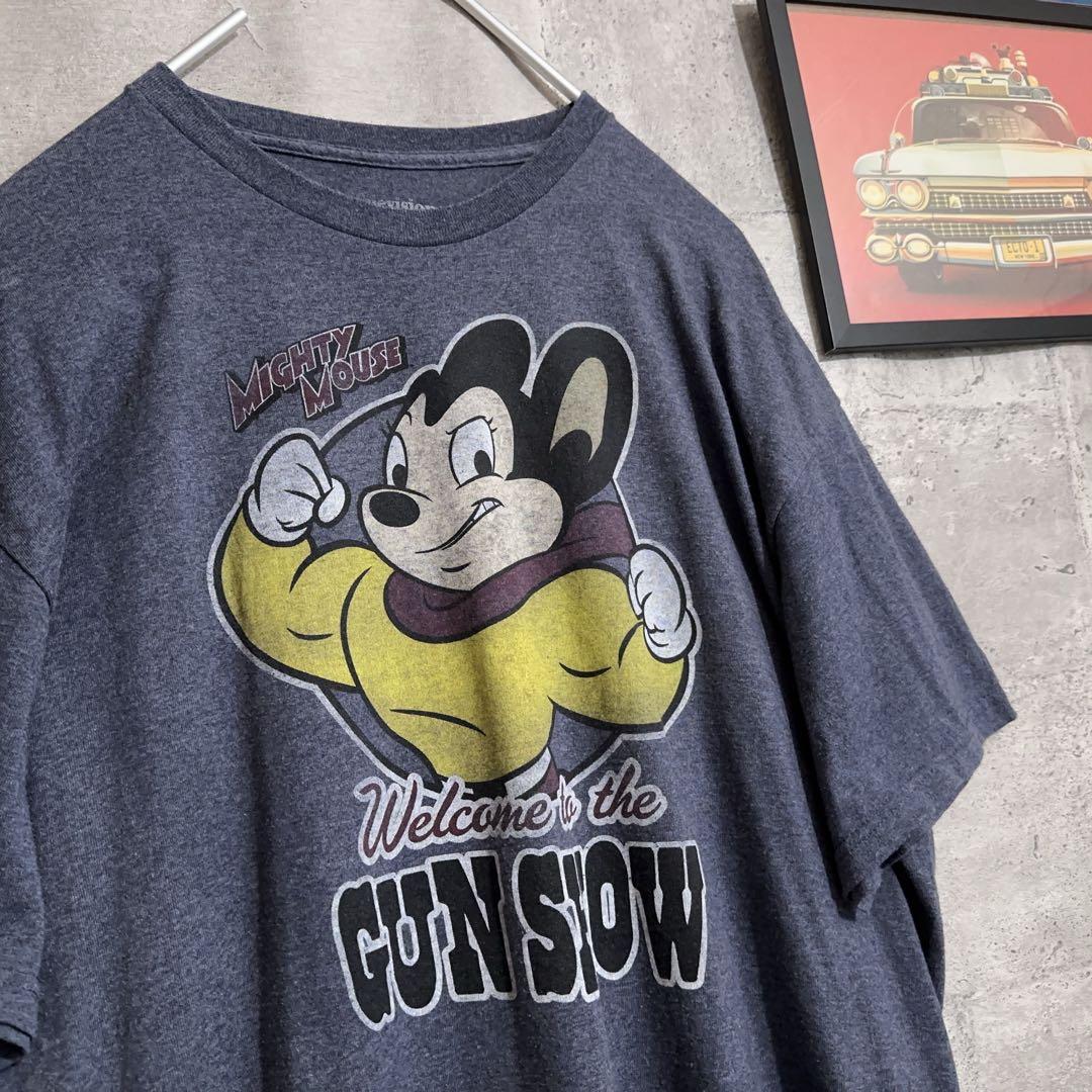 

[Б/У] Редкая винтажная футболка Mighty Mouse из США, размер XL, 80-е/90-е