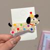 2-5Pcs New Cartoon Puppy Cat Acetate Hair Clip Ins Dopamine Simple Duckbilled Clip Bangs Hair Clip Y2K Hair Accessories Headwear