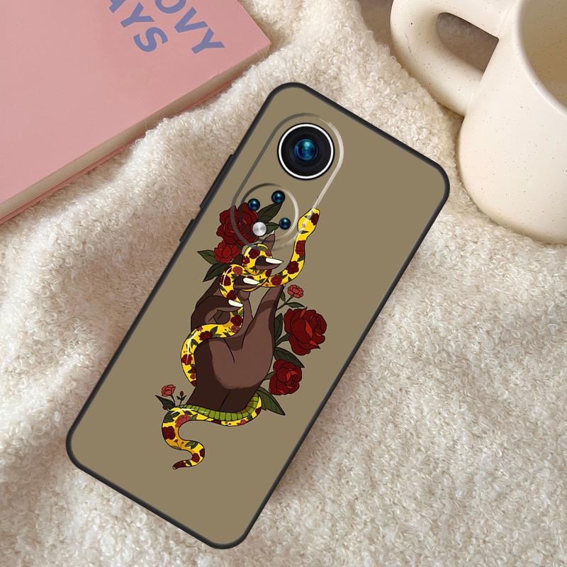 Hand Snake Flower Case For Honor Magic 7 5 6 Lite Honor 200 Pro 50 70 90 Lite X9b X9a X8b X8a X8 X9 X9c Coque