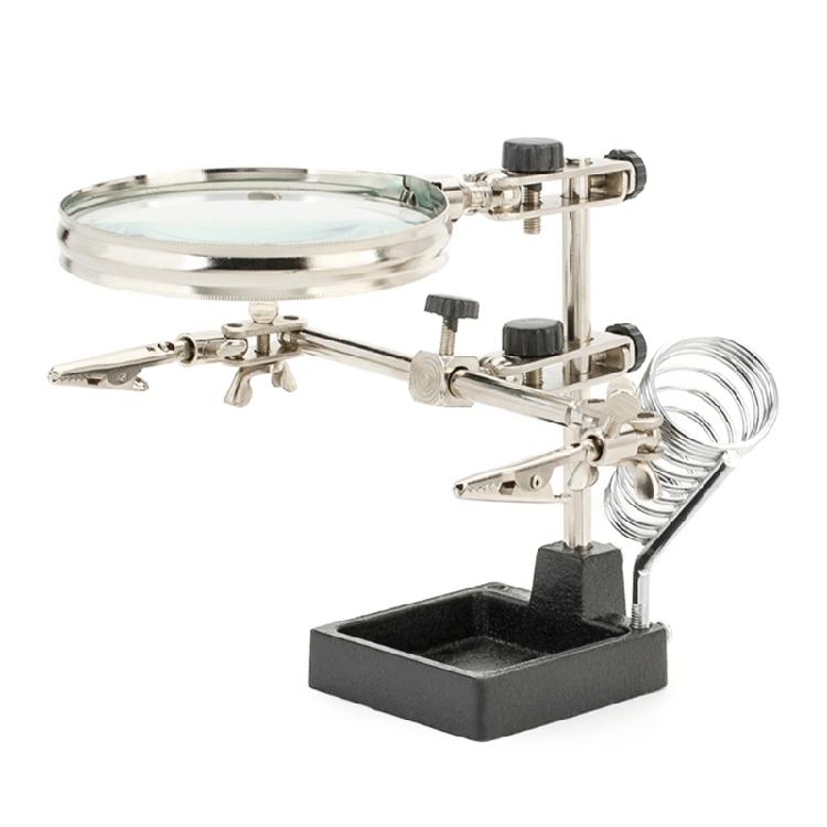 Magnifier Soldering Solder Iron Stand Holder Station Welding Rework-Repair Tool