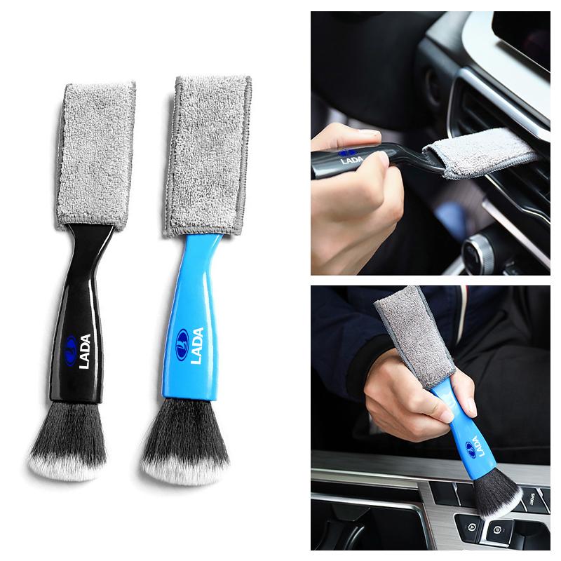 Car gadgets Vent Cleaning Brush with Dual Ended Design For Lada Vesta Niva Samara Kalina Largus Priora Xray Granta