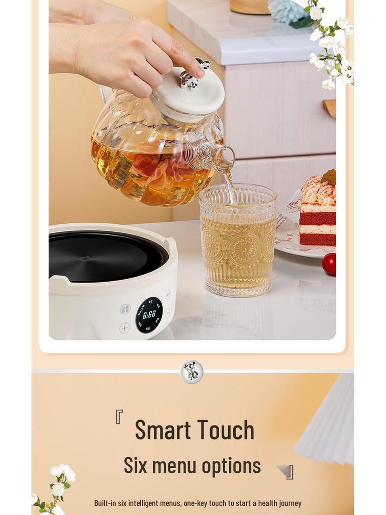 Health Pot: Multi-Function Electric Kettle for Chinese Medicine, Tea, Soup, and Porridge with Thickened Glass and Fully Automatic Features.