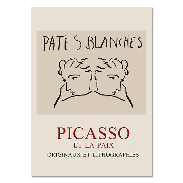Abstract Lines Matisse Picasso Retro Posters Print Vintage Canvas Painting Wall Art Pictures for Interior Living Room Home Decor