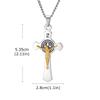 Vnox Saint Benedict Catholic Cross Pendant Necklace for Men Women, 50/60/70cm Stainless Steel Link Chain, Religious Jewelry Gift