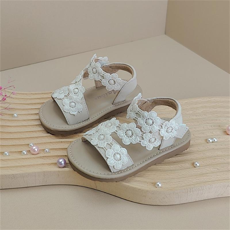 

New Summer Baby Shoes For Girls Lace Flower Princess Shoes Non-slip Fashion Toddler Kids Sandals 22