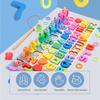 Wooden Number Puzzle Shape Sorter Counting & Matching Game Magnetic Fishing Game Logarithmic Board Montessori Toy for