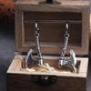 Vikings Jewelry Hip Hop Punk Axe Drop Earrings Fashion Celtic Knot Rune Amulet Earrings Rock Biker Boys Stainless Steel