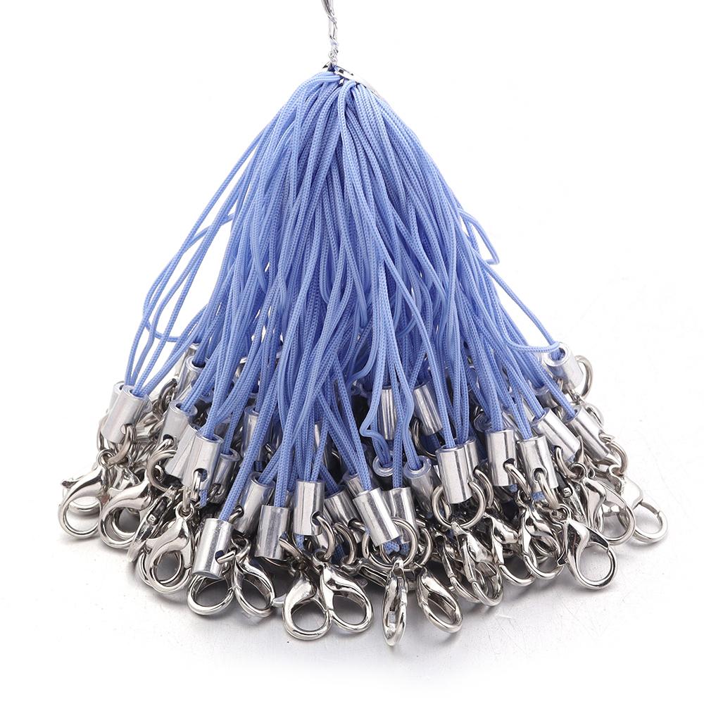 20pcs Hand Wrist Lanyard String Mobile Phone Rope Lobster Clasp Lanyard Diy Handmade Accessories Connector Hook Fastener Making