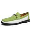 Men's large-size soft-soled Doudou shoes versatile leather shoes punching driving shoes youth fashion
