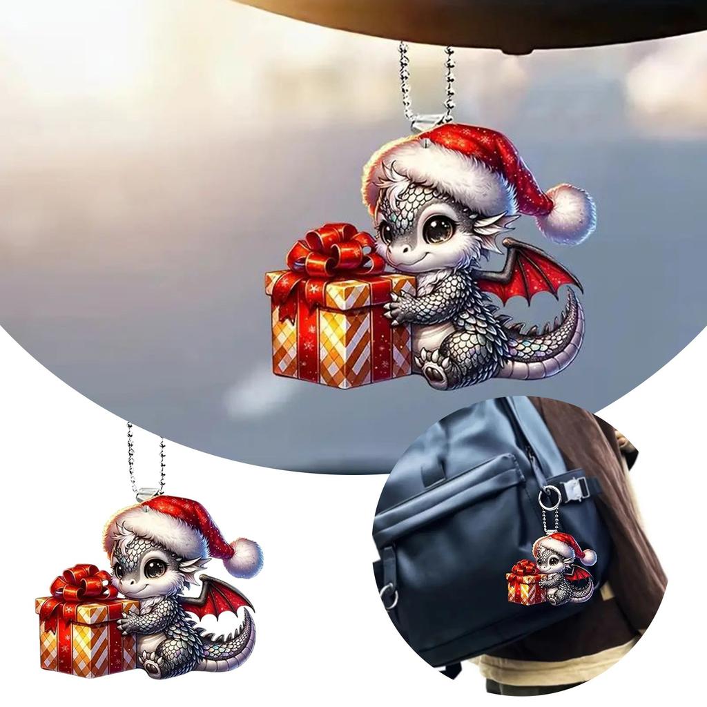 Christmas Dragon Baby Acrylic Christmas Hanging Ornament Christmas Tree Hanging Ornament Pendant Ornament Birds Glass