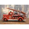 Akizuki Trading Co., Ltd. Decorative Figurine: Fire Dept. W23×D8×H18cm Vintage Car 1304A-5890