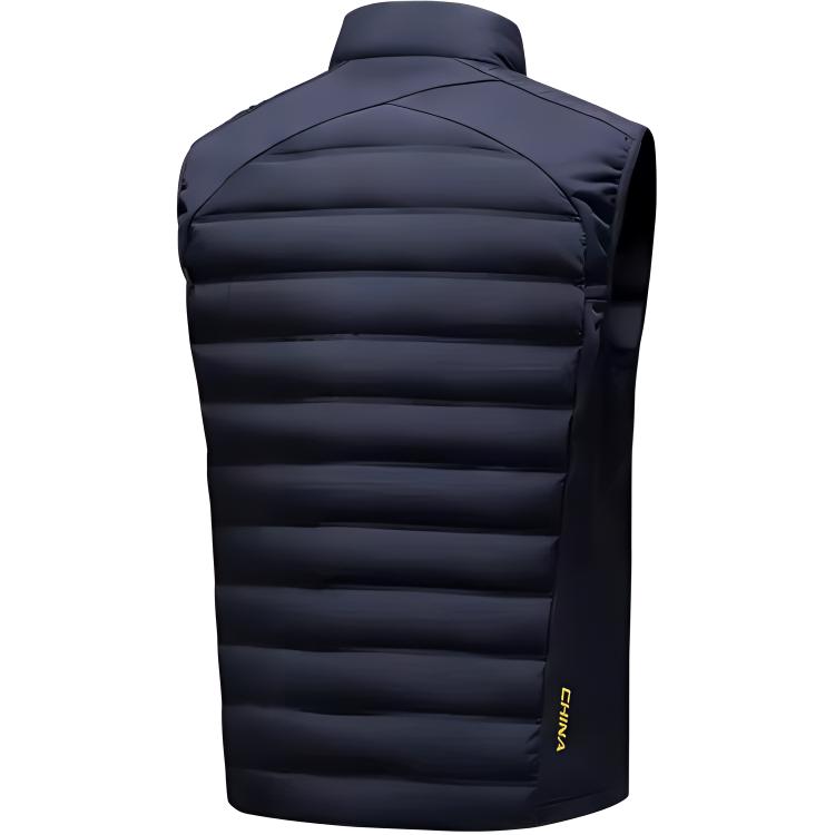 Anta Solid Color Zipper Stand Collar Comfortable Breathable Versatile Casual Down Vest Unisex vest Legendary-Blue 452340103-1