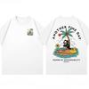 2025 Summer New Fun Death God Vacation Printed Cotton Tshirt Loose and Fashionable Couple Shortsleeved Mens and Womens Tops
