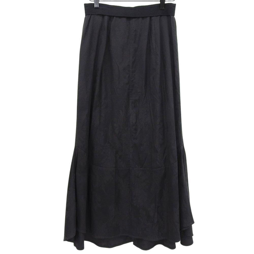 PHOTOCOPIEU Excellent Condition All-over Print Mermaid Slit Skirt, Women's, Black, Size 36, 233JLE Skirt 36 blackUsed