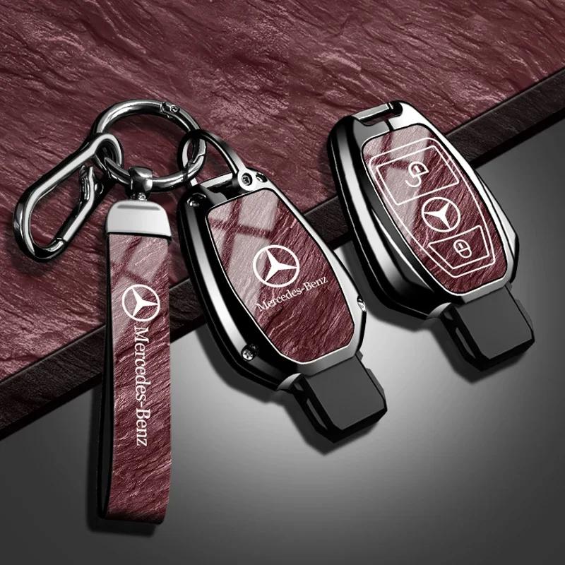 Car Sticker For Benz Zinc Alloy Car Key Protector Key Case Cover Shell For Mercedes Benz B C E Class GLS GLA GLK GLC CLA AMG W20