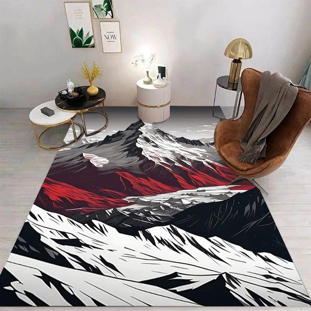 Landscape Carpet Cartoon Living Room Bedroom Kitchen Sofa Table Balcony Rug Non-slip Washable Mat Exquisite Ornaments