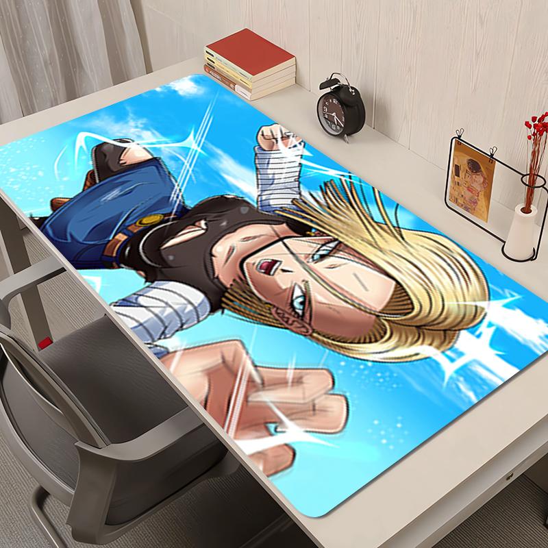 

Mouse Pad Dragon Ball Android 18 Office PC Accessories Extended Pad Anime Pattern Desk Mat Anti-slip Rubber Mousepad Gaming Mats 30x60x0.2cm