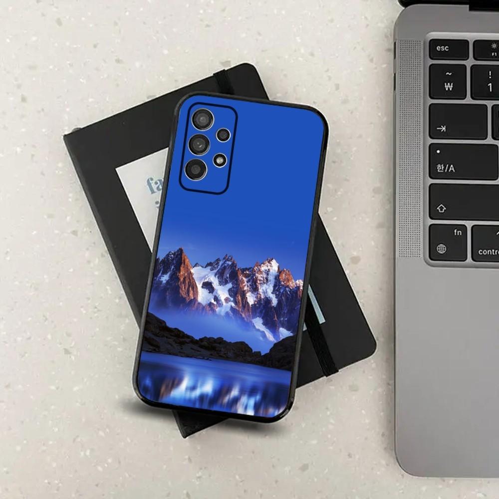 Waterfall nature Trees ship Phone Case For Samsung Galaxy A13,A21s,A22,A31,A32,A52,A53,A71,A80,A91 Soft Black Cover