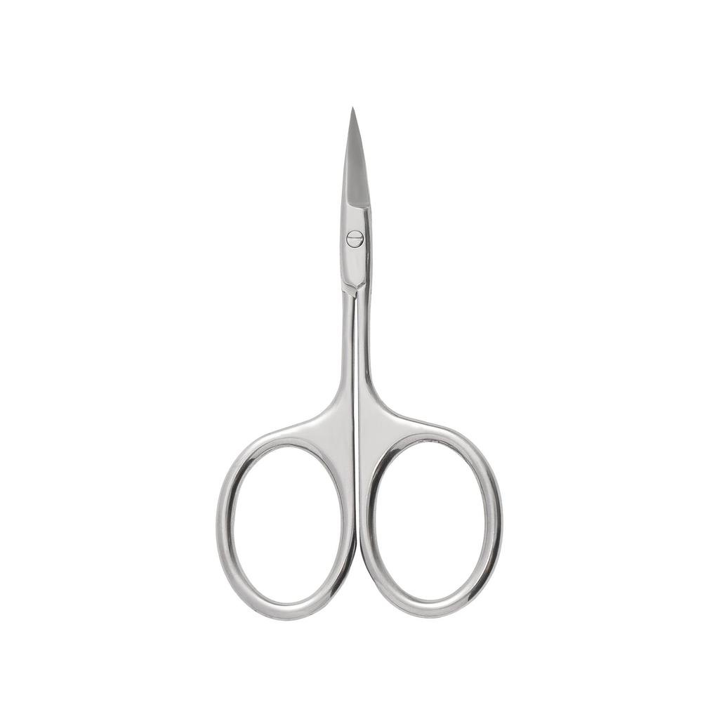 Stainless Steel Beauty Scissors Set: Slim Waist, Small, Pointed & Round Tip for Eyebrow & Nose Hair Trimming.