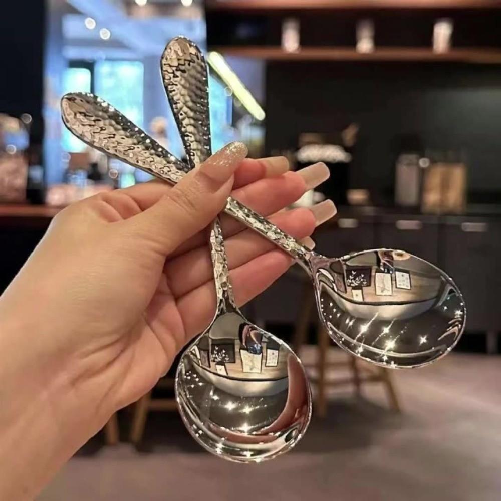 Míchací lžíce Nerezová lžíce Dlouhá rukojeť Lžíce na zmrzlinu Nová Naběra na polévku