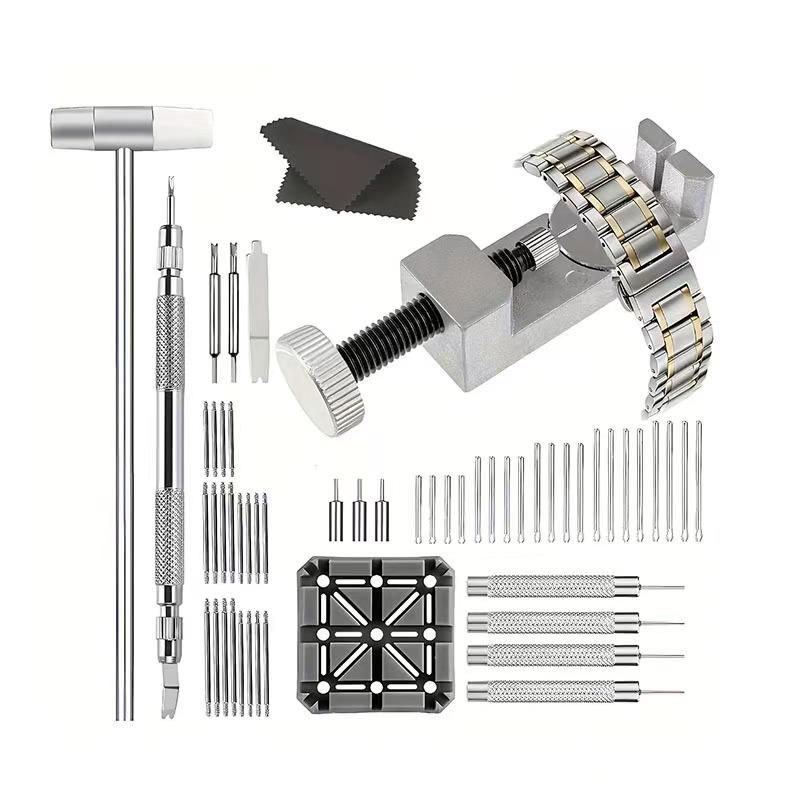 144-Piece Silver Watch Band Repair and Removal Tool Set