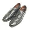 Vintage 1970s Florsheim Imperial Kenmoor Long Wingtip Dress Shoes Black 11A 27.0-28.5(USED)