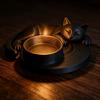 1pc Black Cute Cat Silhouette Candle Holder Warm Ambience Tealight Stand Art Home Decoration For Living Room Bedroom Tabletop