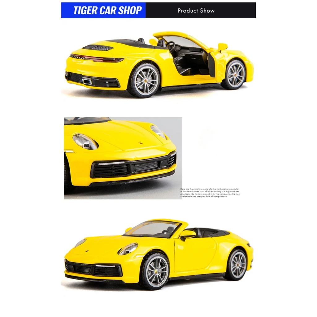 1/32 Porsche 911 Carrera Supercar Alloy Model Car Toy Diecasts Casting Sound and Light Car Toys For Children Vehicle