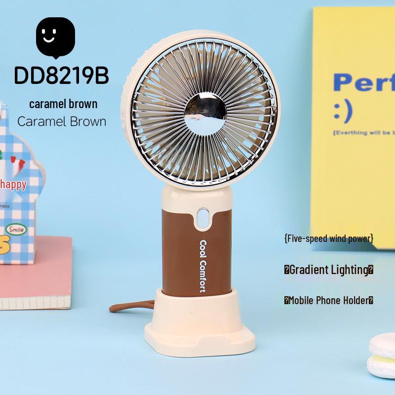 

Portable USB Rechargeable Handheld Fan with Strong Wind, Phone Holder, and Gradient Lighting Factory/Wholesale/Export