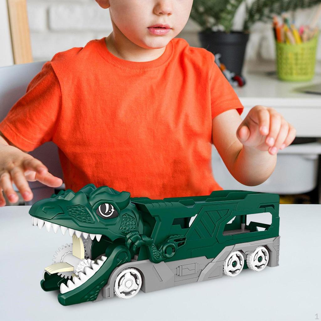 Dinossauro Hauler Track Toy Educacional para Meninos, Engraçado Transforma-se em Dino Idades 3 Anos