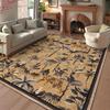 Retro Jungle Tiger Pattern Living Room Carpet Machine Washable Restaurant Soft Non-slip Floor Mat Home Decor Bedroom Bedside Rug