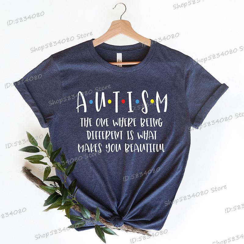 Autism Awareness Shirt Autism Acceptance T Shirt Gift Special Ed Gift Women Crew Neck Short Sleeve Tshirt Neurodiversity Tshirt