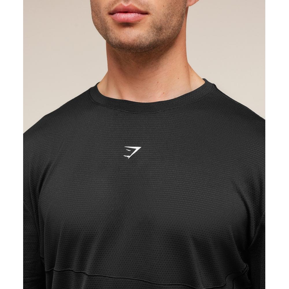 Gymshark Running Long Sleeve T shirT Black A3c8o Bb2j