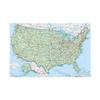 Map of The United States (Chinese Language),Wall Art Background Cloth Study,Geographical,Tourism/Education Tool