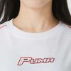 Puma Sports Lifestyle Series Casual Pullover Letter Breathable Short Sleeve T-Shirt Women T-Shirts White 633082-02