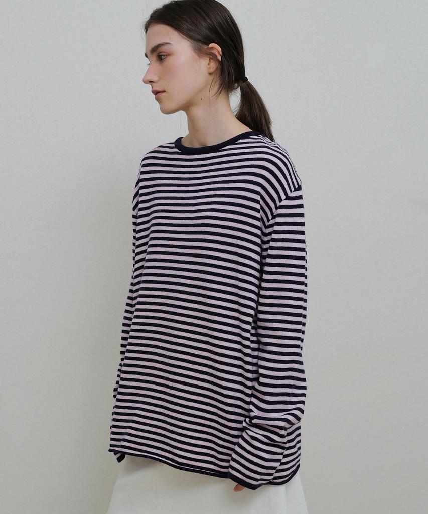 ANDNEEDS Meg Stripe Knit (Pink)