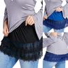 Women's Tiered Sheer Lace Trim Extender Half Plus Size Skirt