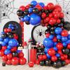 114pcs Black Red Blue Balloons Garland Royal Blue Balloon Halloween Kid Birthday Party Baby Shower Wedding Graduation Decoration