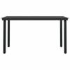 5 Piece Outdoor Dining Set Brown Poly Rattan Table with Glass Top