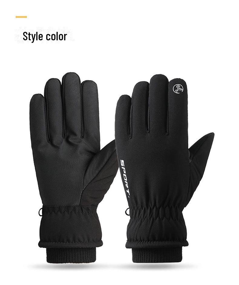 H3 Men's Waterproof Winter Ski Gloves: Velvet-Lined, Non-Slip, Touchscreen, Warm for Outdoor Sports & Cycling
