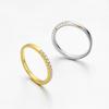 OEVAS 1.5MM Real Moissanite Band Ring White Gold S925 Silver for Women Sparkling Anniversary Gifts