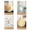 2 Pieces Carbon Steel Wash Basin Hooks Punch-Free Adjustable Wash Basin Holder Folding Wall Mounted Washbasin Organizer Bathroom