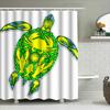 Bright Green Turtle Shower Curtain Stained Glass Art Decor For Bathroom Renovations Home Dcor By Taurusduan Designs
