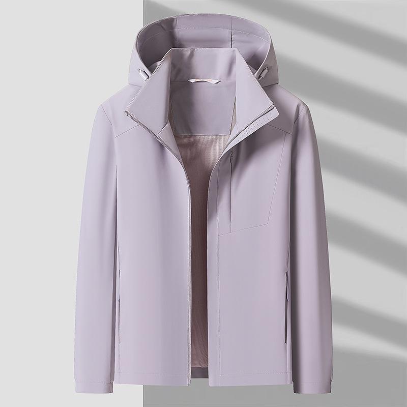 Unisex Trendy Thin Hooded Cropped Jacket for Spring/Autumn - Versatile Outdoor Couple Style