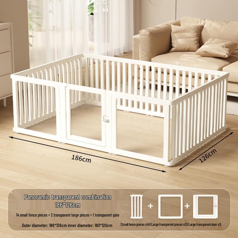 Gard Interior din Acril Transparent pentru Câini Mici - Incintă de Siguranță & Casuță pentru Câini