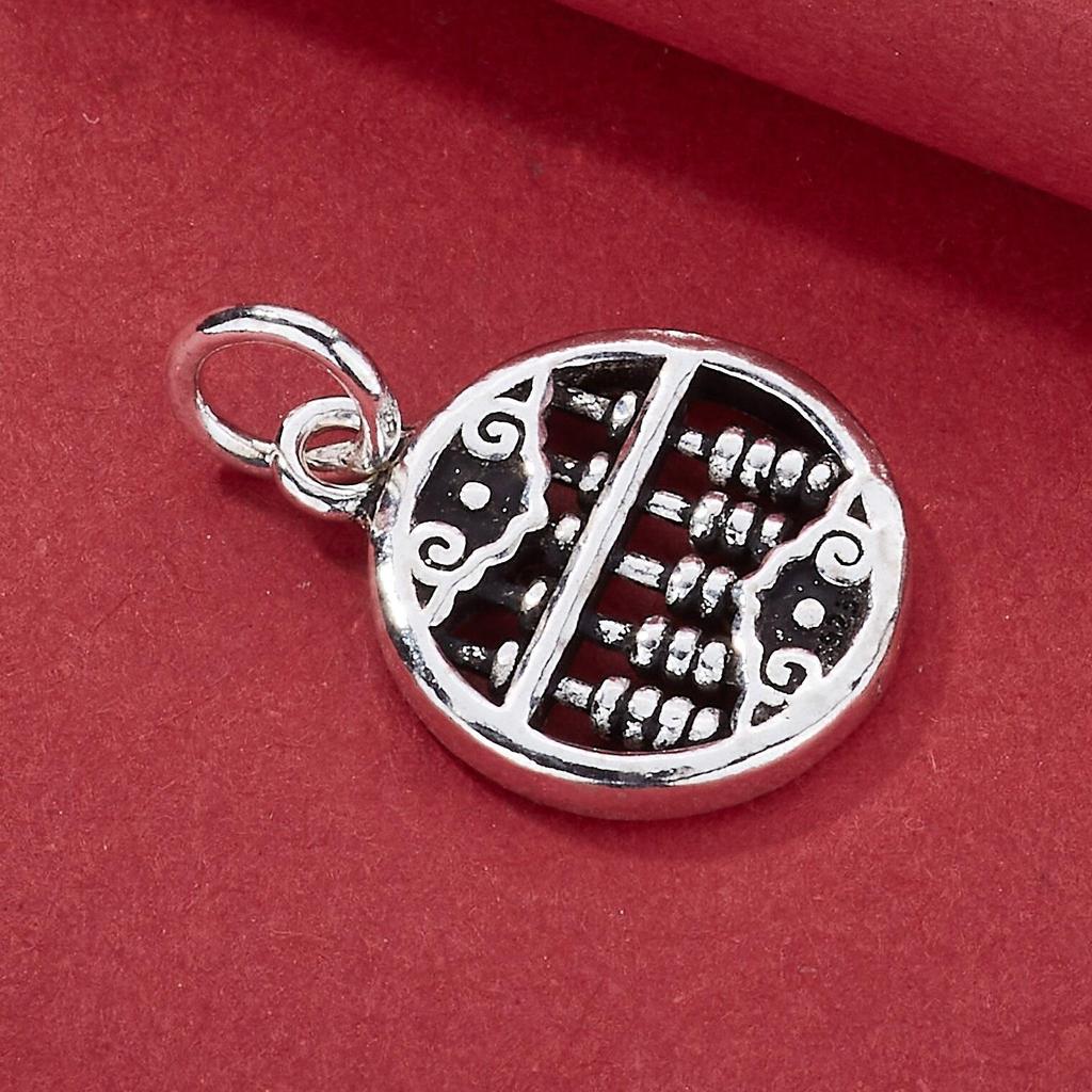 S925 Sterling Silver Ruyi Abacus Bead Charm for DIY Bracelet/Necklace