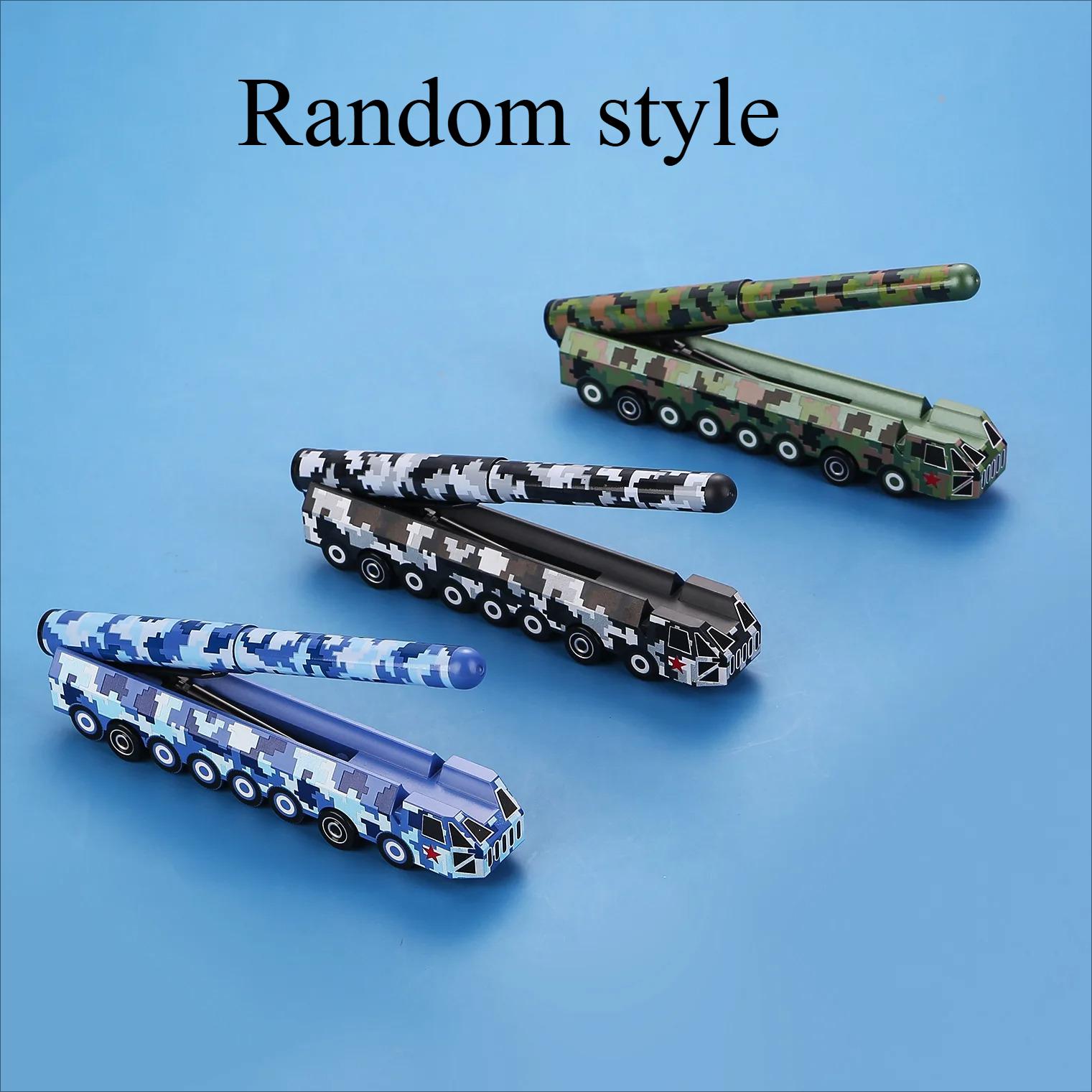 New Creative Dongfeng 61 Intercontinental Missile Design Neutral Pen Cute Toy Gel Pen Simulation Model Stand Signature Pen Random style