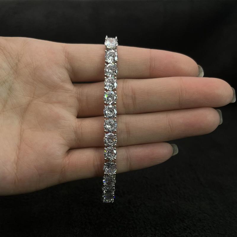 Mozambican Diamond Tennis Bracelet 30 Points-80 Points 2.0mm-6.0mm with Certificate, Over-drill Pen Material
