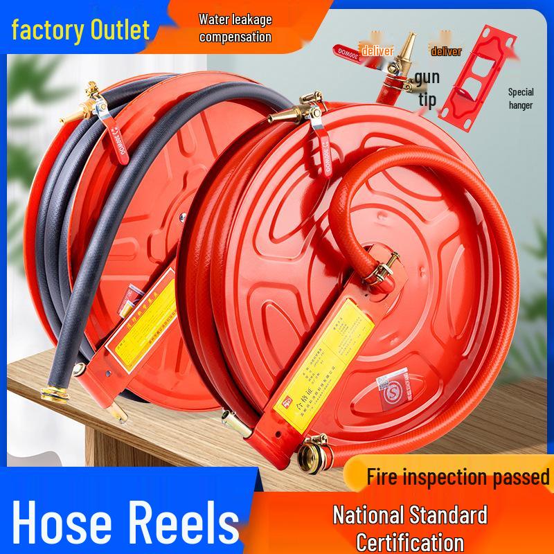 Lightweight Fire Hose Reel - 20/25/30 Meters, 0.8/1.6 Mpa Self-Rescue Fire Hydrant Box